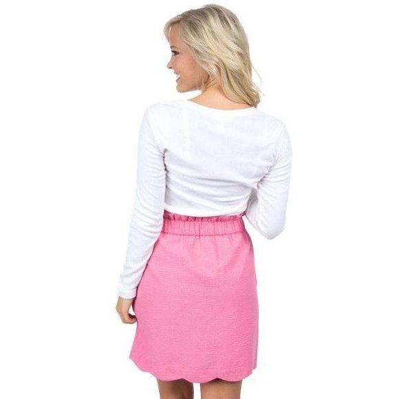 Lauren James Collection Scalloped Seersucker Skirt - Picture 6 of 6